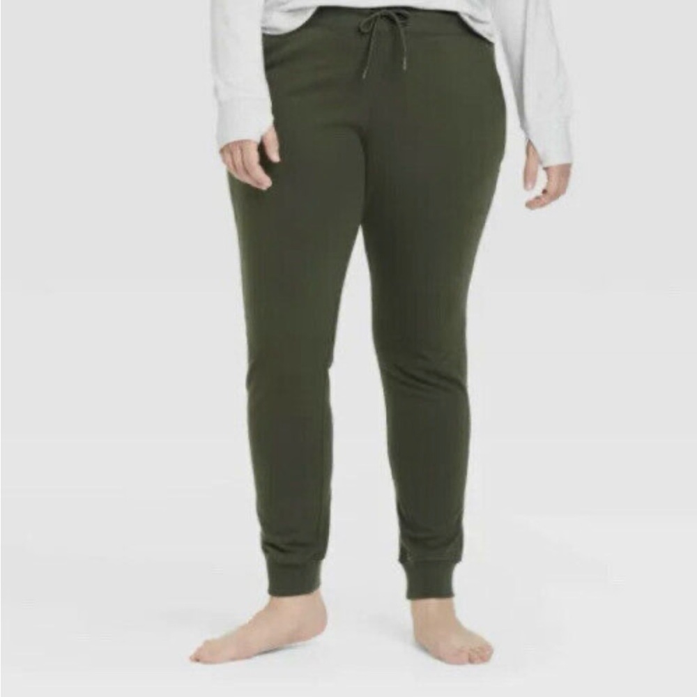 All in Motion Women’s Olive Green French Terry Joggers NWT Size XXL